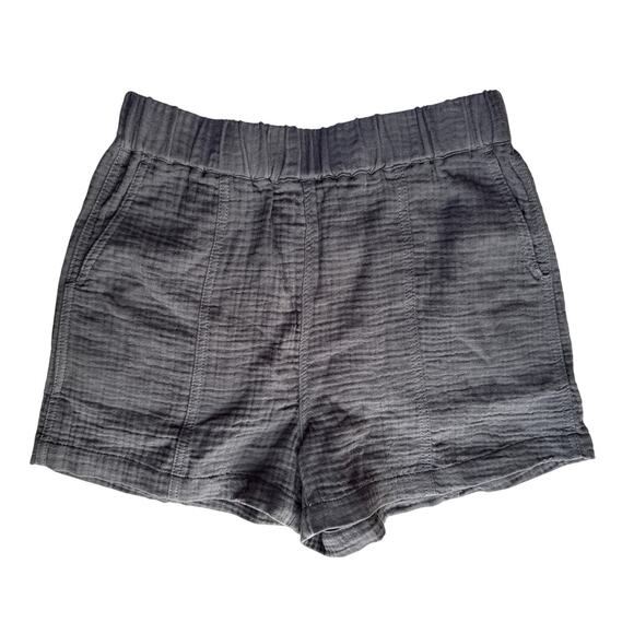 NWT Madewell Easy Pull-On Shorts in Lightspun in Black Coal Size Small - Picture 1 of 6